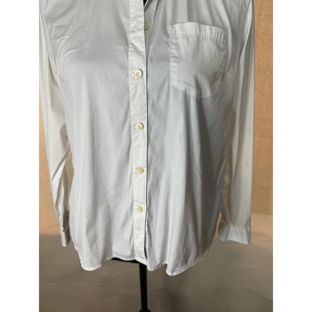Banana Republic Womens White Button Down Long Sleeve Shirt Size S Small Cotton - Picture 2 of 5